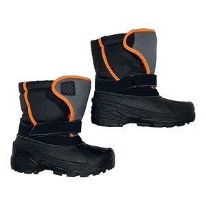 Sintetico Children’s Black Orange Winter Weather Resistant Boots Size 10